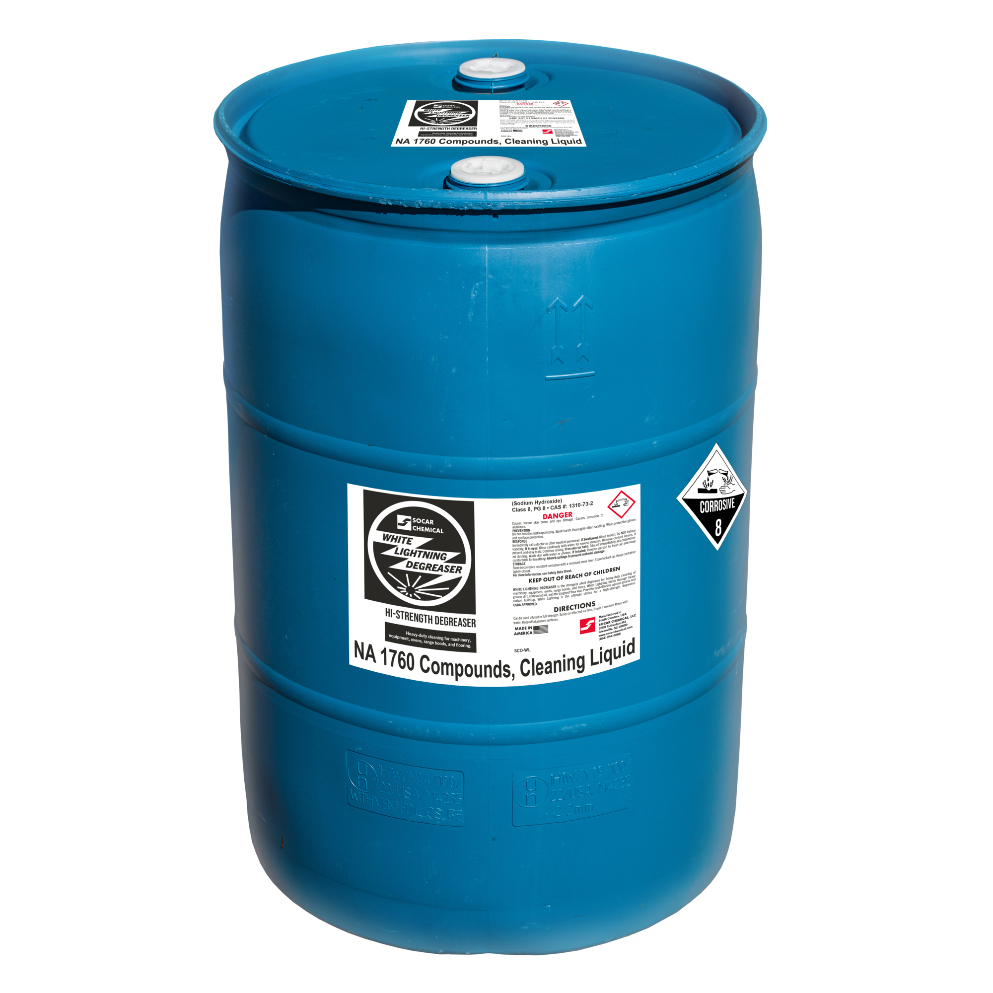 SOCAR White Lightning Professional High Strength Degreaser - 55 Gal., Model# SCO-WL-55